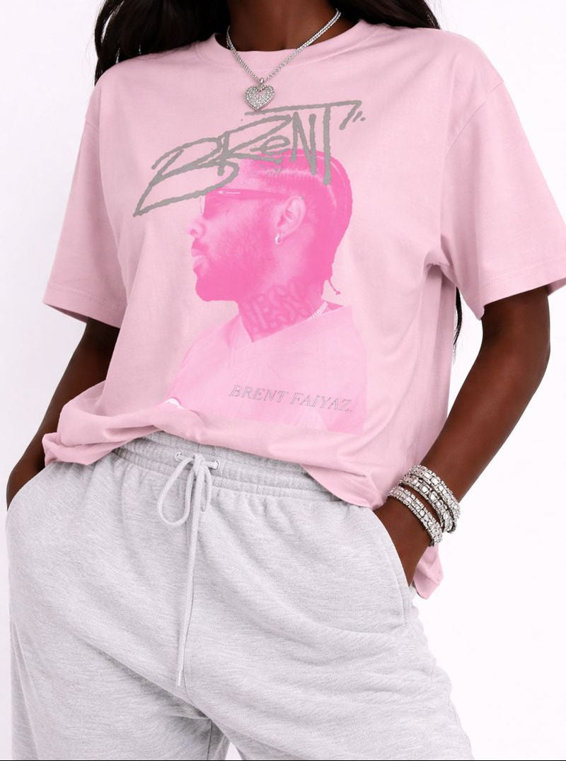 Pink Brent Faiyaz T-Shirt